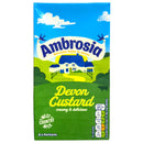 Ambrosia Devon Custard packaging with a scenic design on a white background