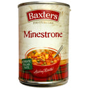 Baxters Minestrone soup can on a white background
