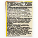 Nutritional information and ingredients list on a product packaging label.