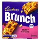 Cadbury Brunch Sweet Raisins snack bars packaging on a white background