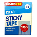 SecureFix Clear Sticky Tape 4 x 25m