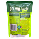 Dolmio Pronto sauce packet with green and yellow design on a white background