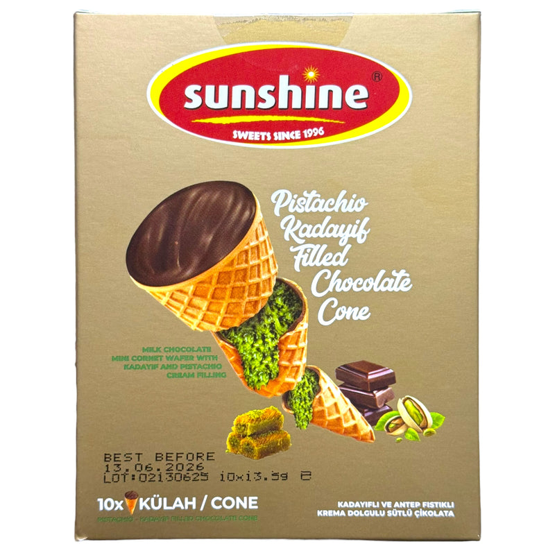 Sunshine Dubai Chocolate Filled Cones 10pk