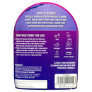 Back label of a cleaning product with instructions and ingredients on a white background