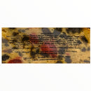 Ingredients list on a textured background with visible wear and tear.