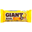 Yellow packaging of a Giant Bar Banana Flapjack on a white background