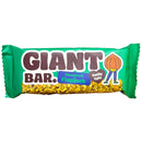 Giant Bar Hazelnut Flapjack packaging with green wrapper and visible text.