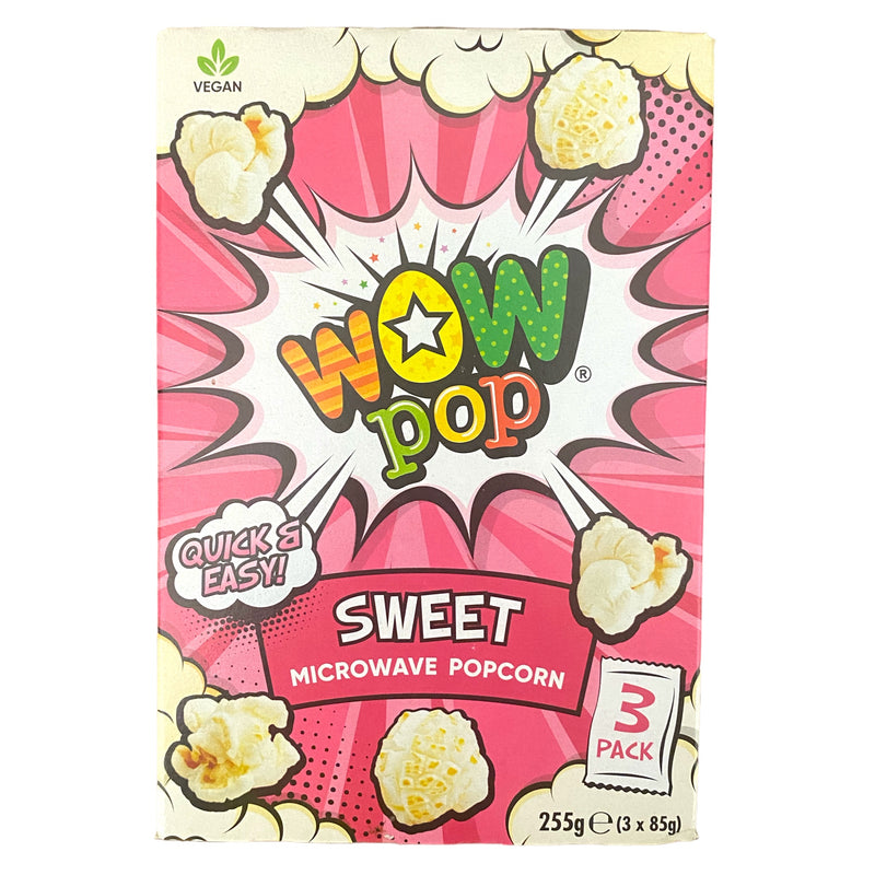 Wow Pop Microwave Popcorn Sweet 3 x 85g