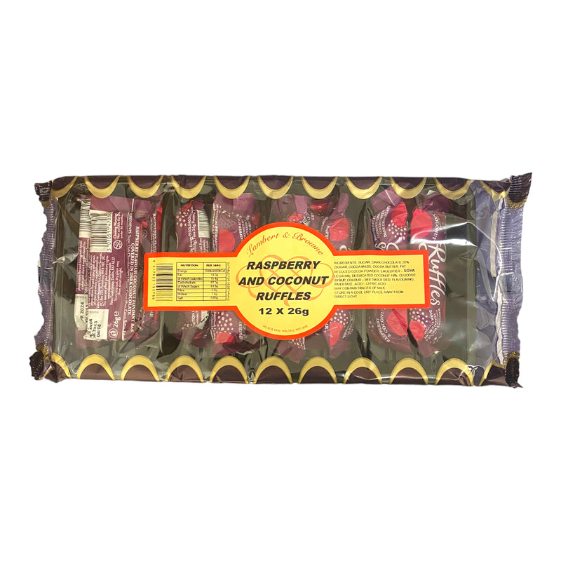 Lambert & Browne Raspberry & Coconut Ruffles 12 x 26g