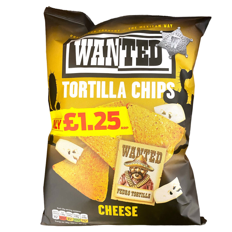 Wanted Tortilla Chips Cheese 125g