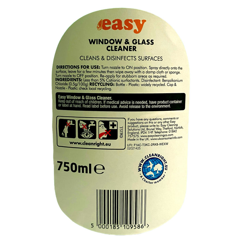 Easy Window & Glass Cleaner 750ml