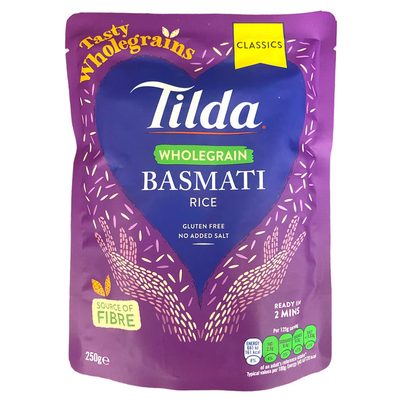 Tilda Wholegrain Basmati Rice No Salt 250g