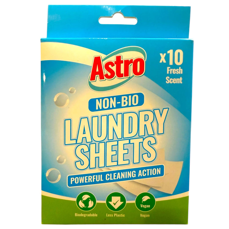 Astro Non-Bio Laundry Sheets Fresh Scent 10pk