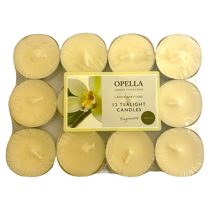 Opella Tea Light Candles Vanilla x 12