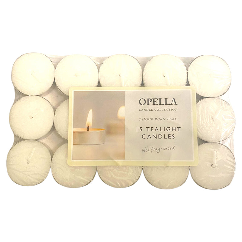 Opella Tea Light Candles Non Fragranced x 15
