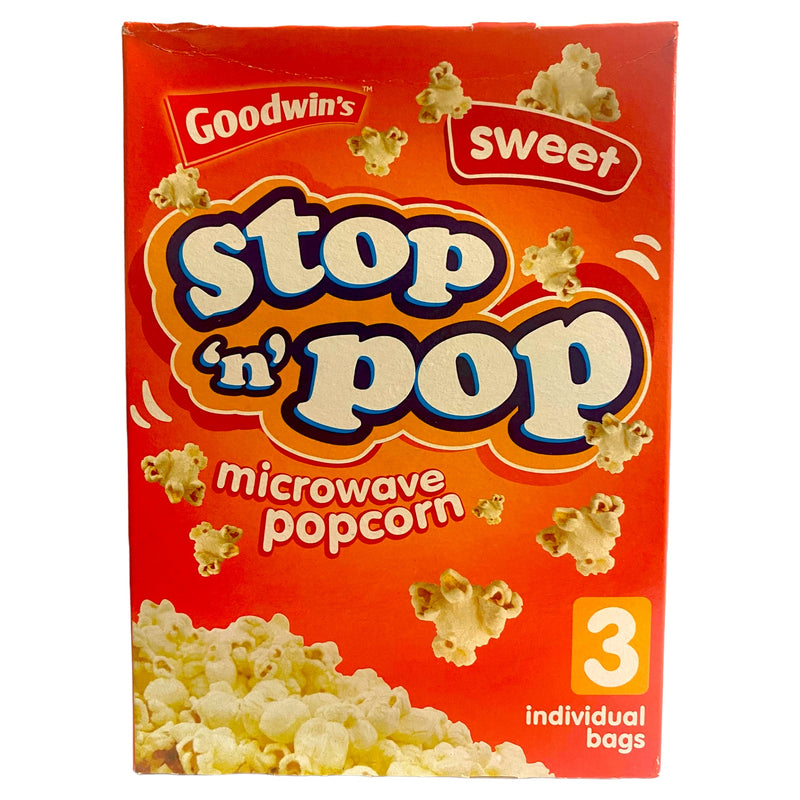 Goodwins Stop n Pop Microwave Popcorn Sweet 3 x 85g