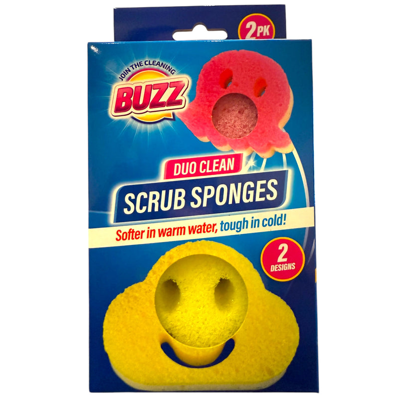 Buzz Duo Clean Scrub Sponges 2pk