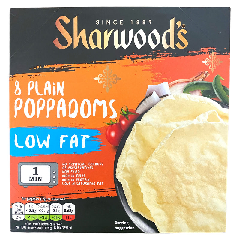 Sharwoods Poppadoms 8 Plain 94g