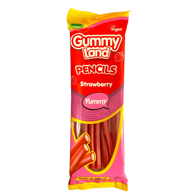 Gummy Land Strawberry Pencils 150g