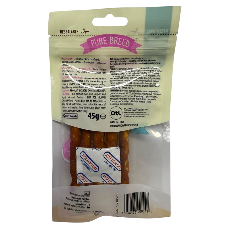 Purebreed Meaty Twist Wraps Duck 5pk