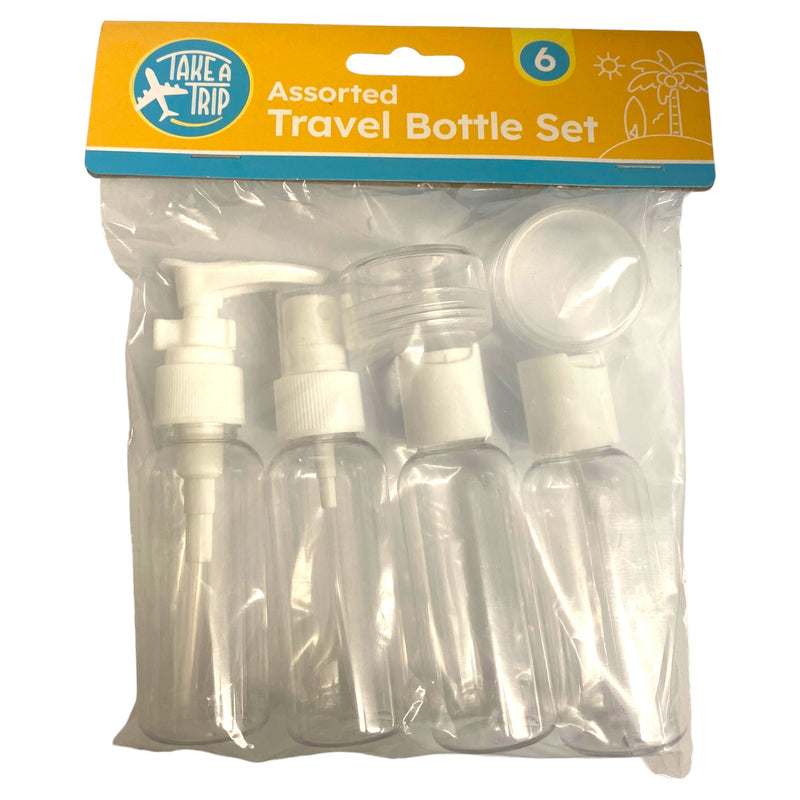 Assorted Travel Bottle Set 6pk
