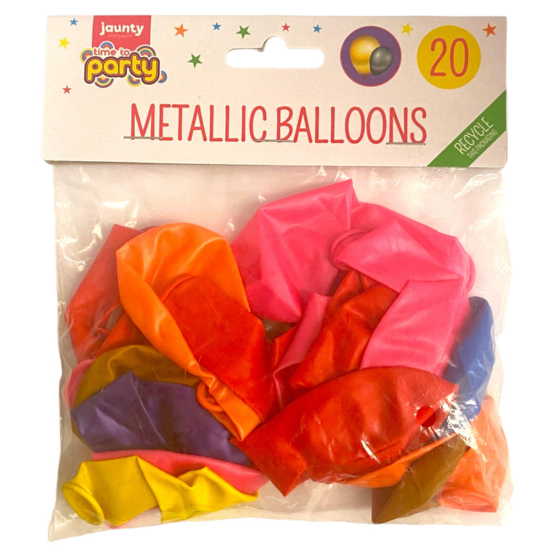 Jaunty Metallic Balloons x 20