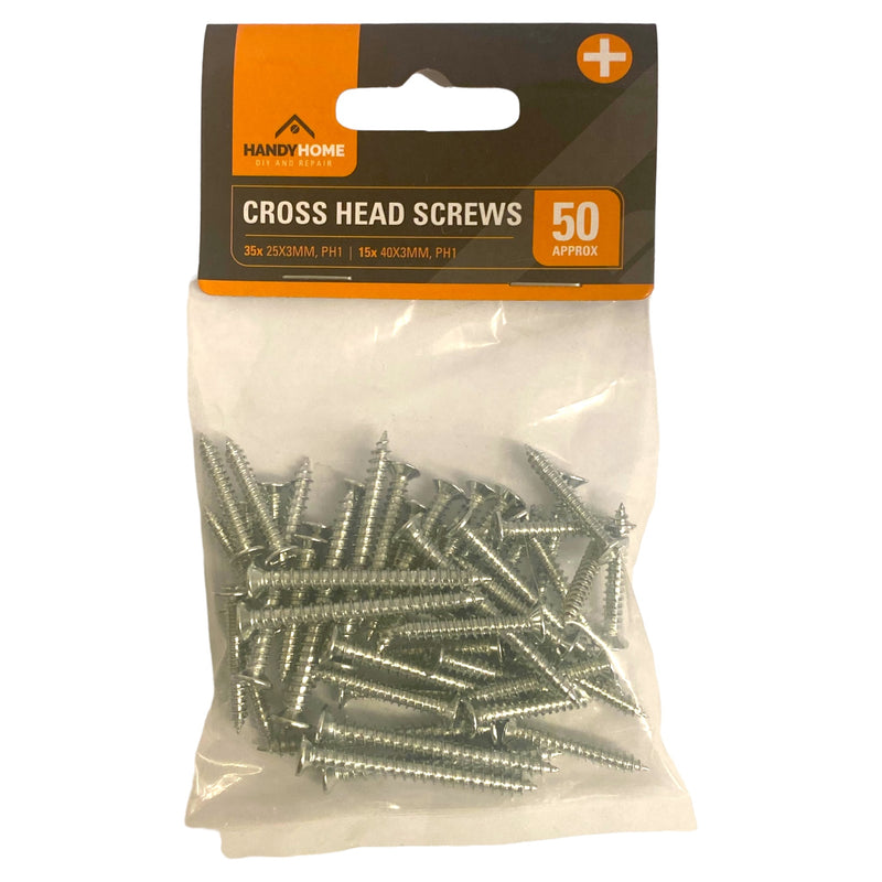 Handy Home Cross Head Screws 50pk