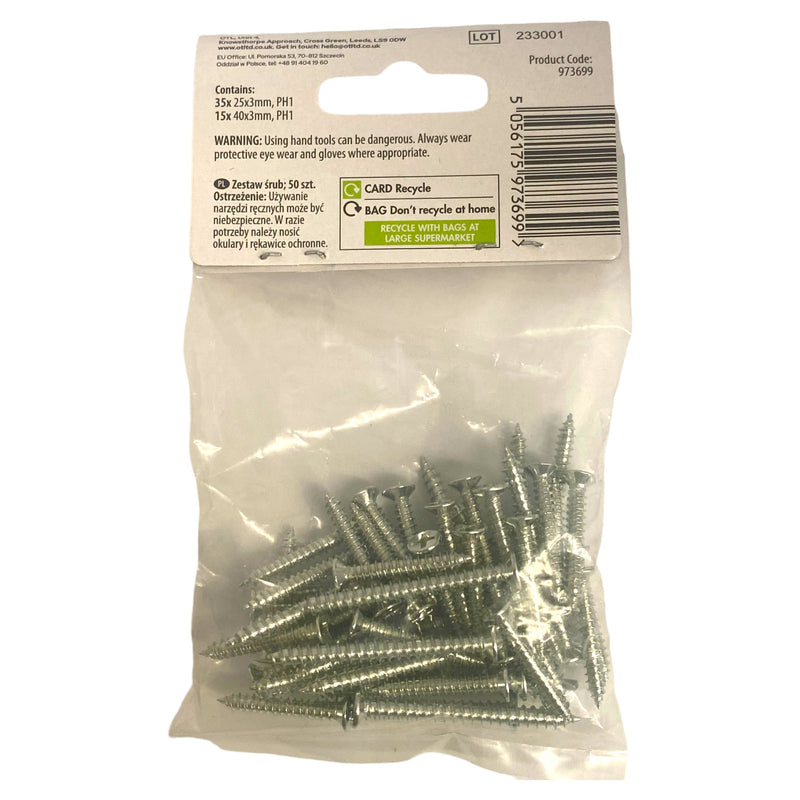 Handy Home Cross Head Screws 50pk