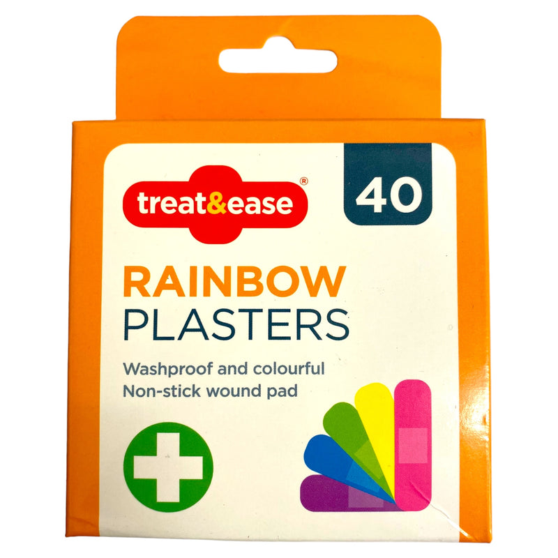 Treat&Ease Rainbow Plasters 40pk