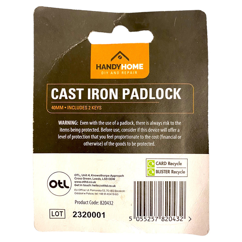 HandyHome Cast Iron Padlock