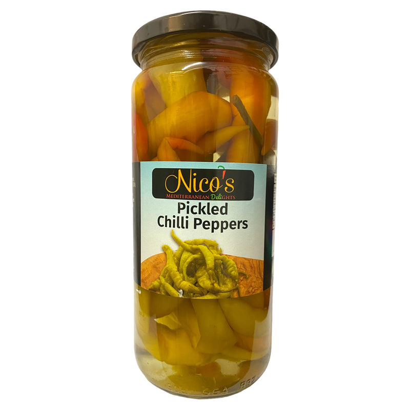 Nicos Pickled Chilli Peppers 440g