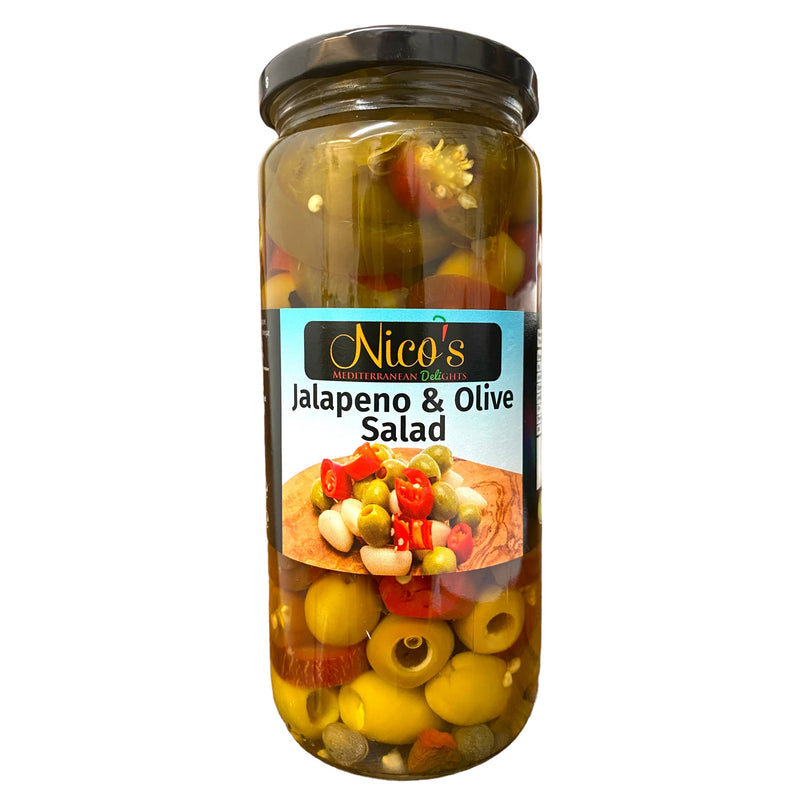 Nicos Jalepeno And Olive Salad 480g