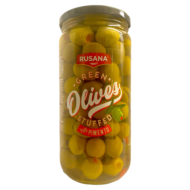 Rusana Green Stuffed Pimento Olives 720g