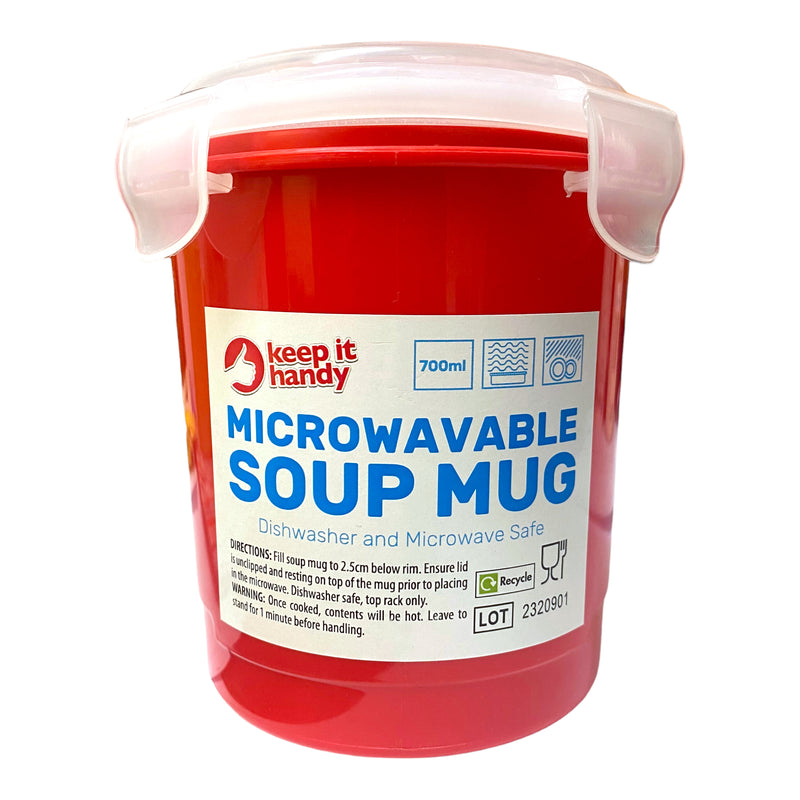 Microwavable Soup Mug RED 700ml