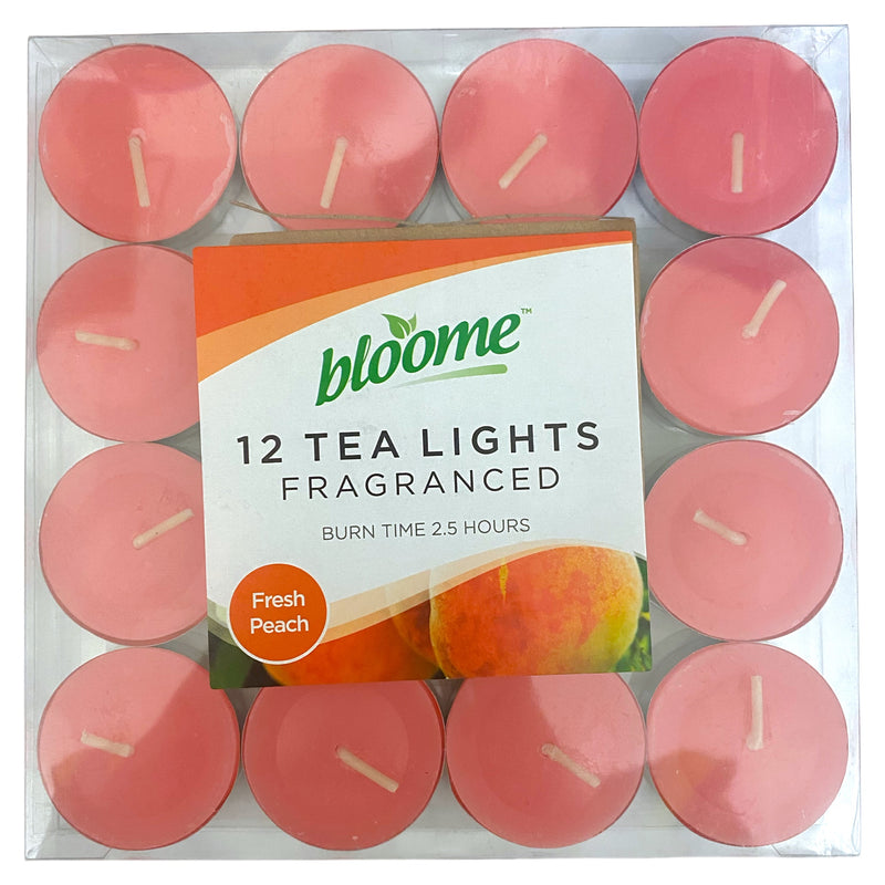 Bloome Tea Light Candles Fresh Peach x 12