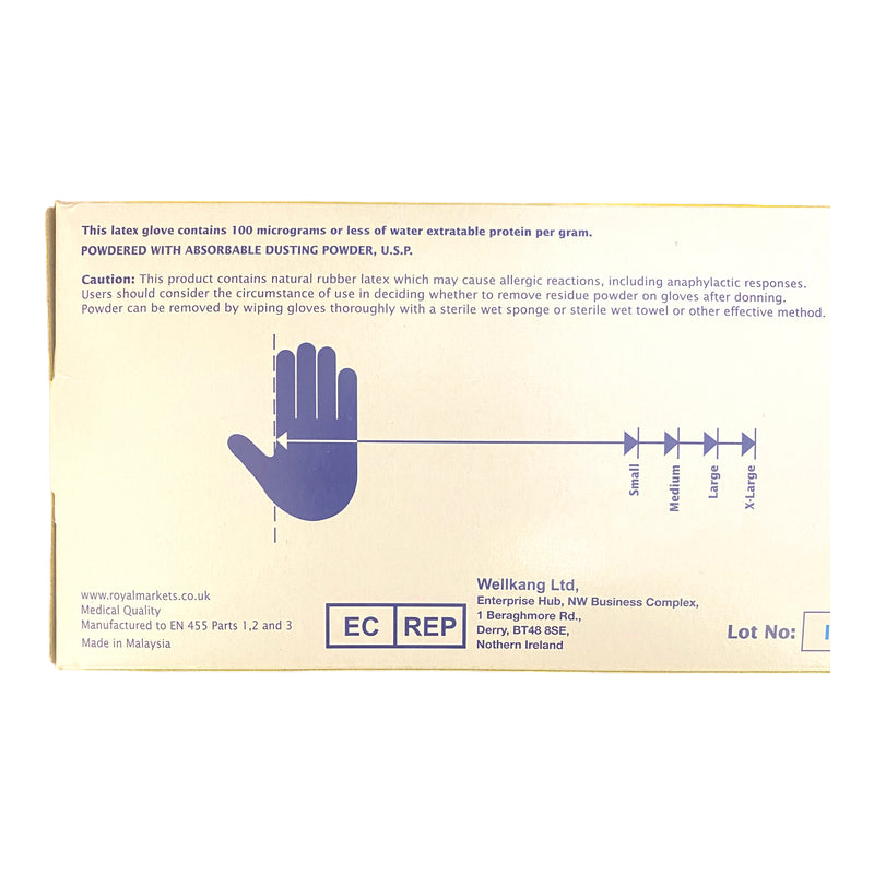 Medium Latex Gloves x 100