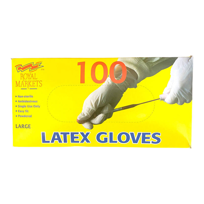 Large Latex Gloves x 100
