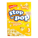Goodwins Stop n Pop Microwave Popcorn Butter 3 x 85g