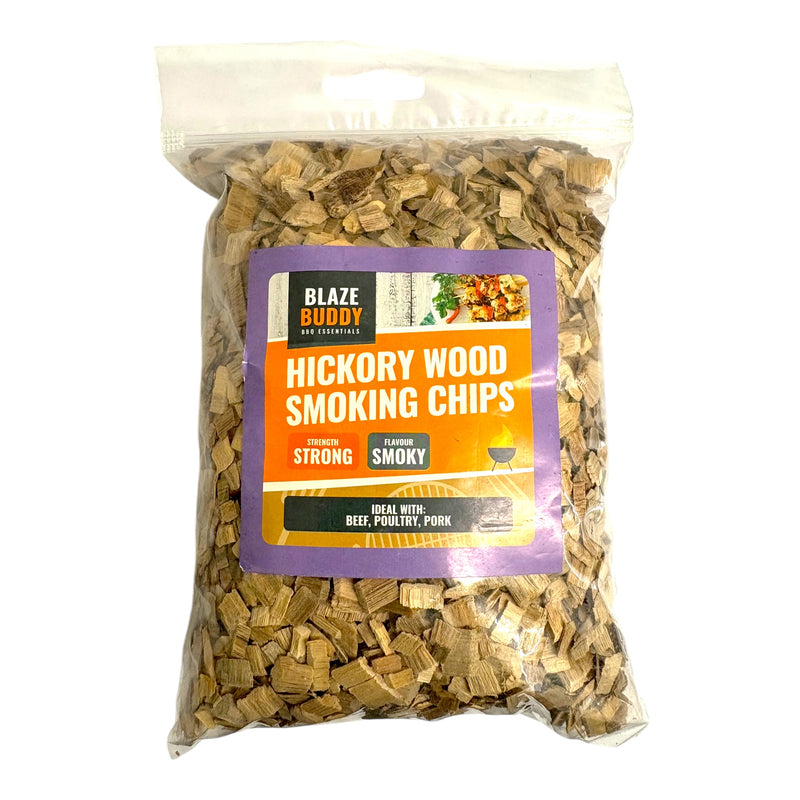 Blaze Buddy Hickory Strong Wood Smoking Chips 200g