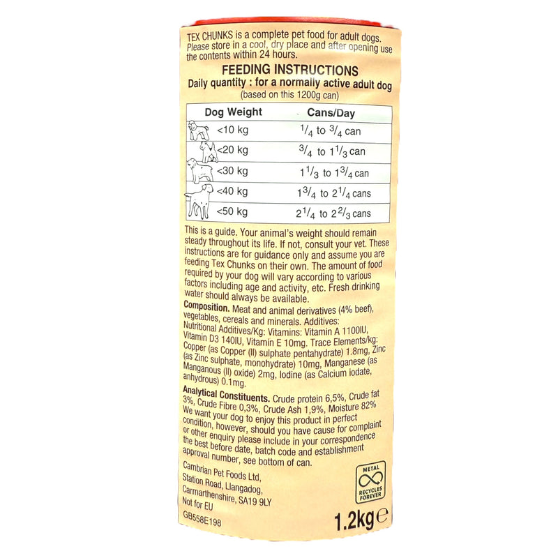 Tex Chunks With Beef 1.2kg