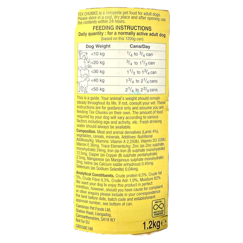 Tex Chunks With Lamb & Vegetables 1.2kg