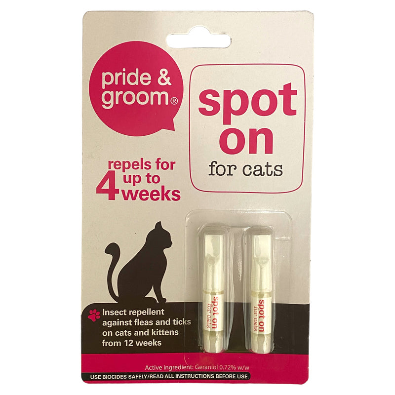 Pride & Groom Spot On For Cats 2 x 1ml