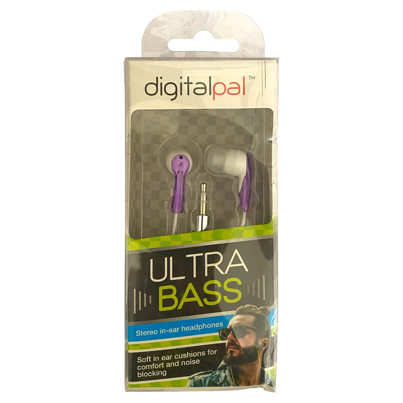 DigitalPal Ultra Bass In-Ear Headphones Purple