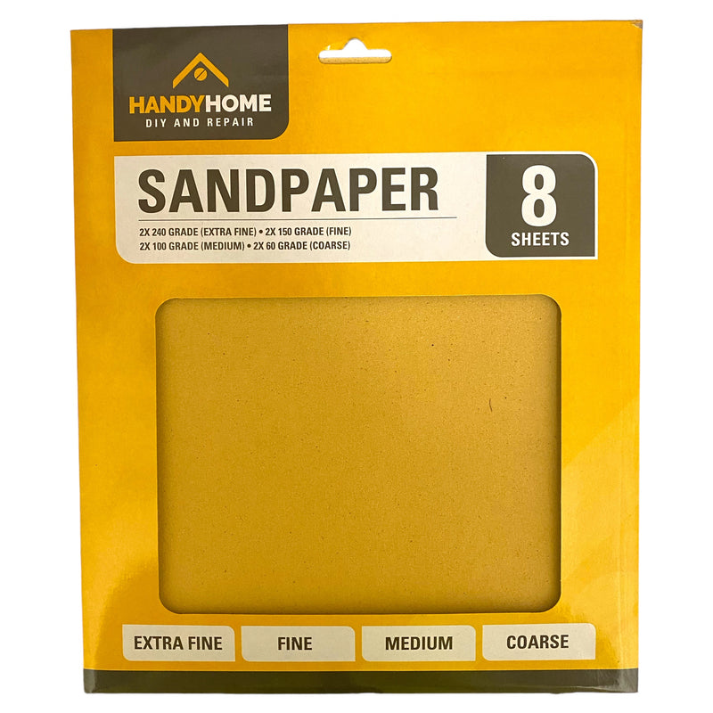 Handy Home Sandpaper 8 Sheets