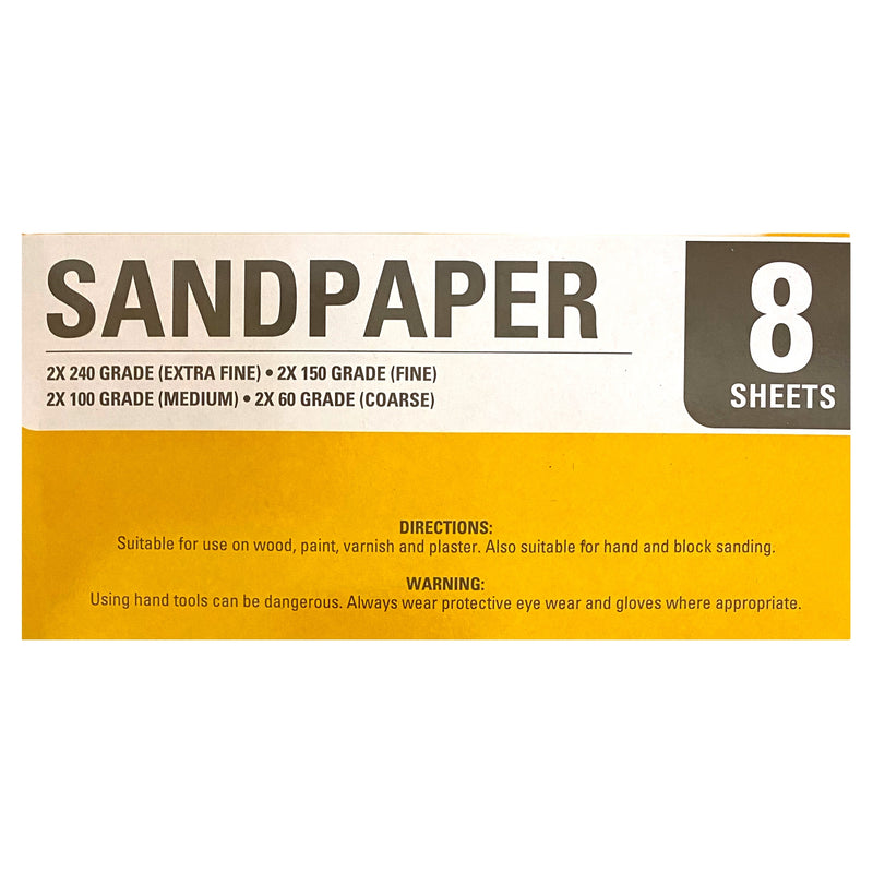 Handy Home Sandpaper 8 Sheets
