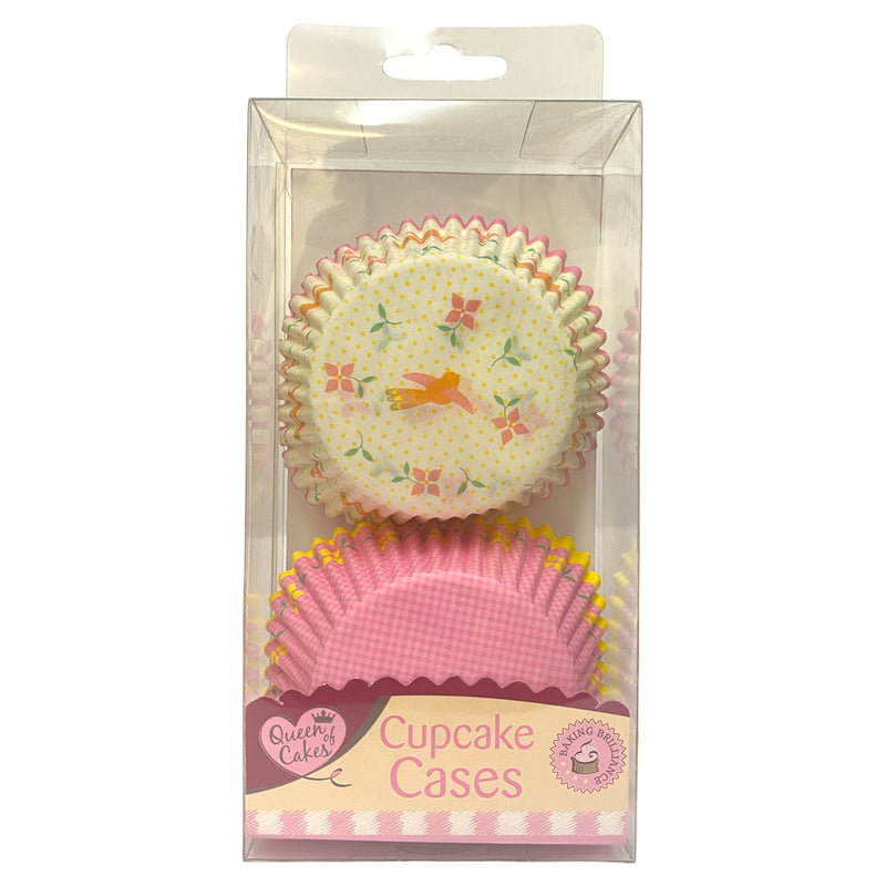 Queen of Cakes Cupcake Cases Pink & White x 60