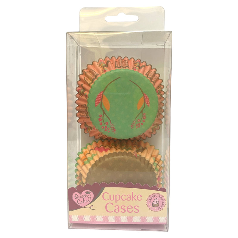 Queen of Cakes Cupcake Cases Green & Orange x 60