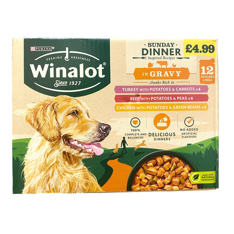 Winalot Sunday Dinner Dog Pouches 12 x 100g