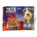 Pets Pantry Meaty Chunks In Jelly Beef & Chicken 4 x 100g