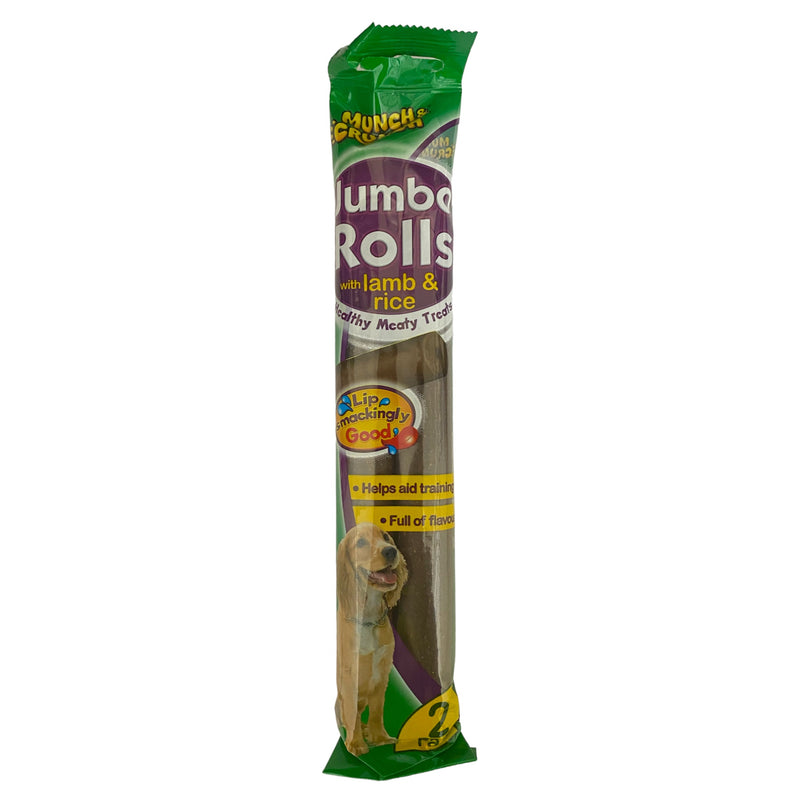 Munch & Crunch Jumbo Rolls With Lamb & Rice 180g